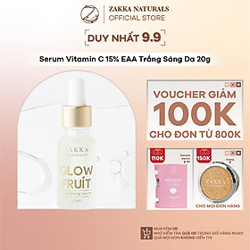 Serum (Tinh Chất) Vitamin C Zakka Naturals GlowFruit+ Brightening 20g