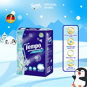 [LỐC 4 GÓI] Khăn giấy rút cao cấp Tempo Softpack - 4 lớp bền dai, an toàn cho da - Thương hiệu Đức (4 gói/Lốc)