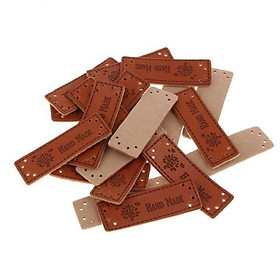 2-7pack 20pcs/Pack Leather Handmade Label Patches Tags DIY Sew Clothes Crafts 05