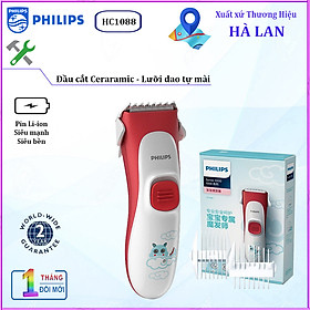 Tông đơ cắt tóc cho bé nhãn hiệu Philips HC1088 - Hàng nhập khẩu chính hãng - Bảo hành 24 tháng