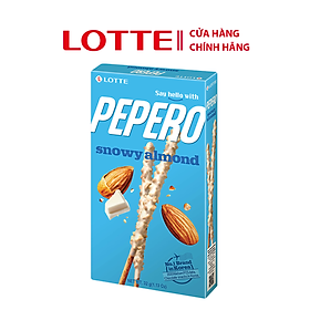 Bánh que Lotte Pepero vị Sô cô la trắng hạnh nhân Snowy Almond