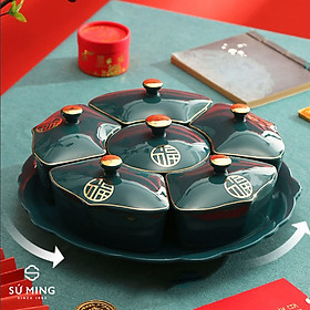 Mua Khay Mứt Tròn Sứ Cao Cấp  Khay Đựng Bánh Kẹo Trang Trí Tết  Giao Hàng Nhanh
