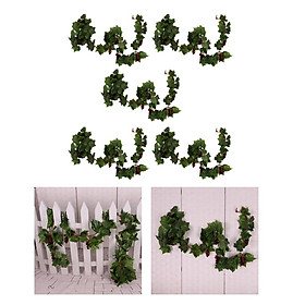 5x Artificial Plants Wired Silk Grape Vine Fruit Rattan with Plastic Grape