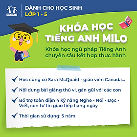 HOCMAI- Khóa học English Adventure with Milo dành cho trẻ từ 5 đến 11 tuổi -Toàn quốc [E-Voucher]