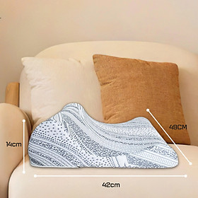 Gối chống thoái hóa đốt sống cổ chuyên dụng 2 đầu gối cao thấp HANAKO - hỗ trợ giảm thiểu đau mỏi vai gáy, cột sống