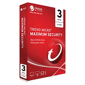 Phần Mềm Diệt Virus Trend Micro Maximum Security - 3PC 12 tháng - Hàng chính hãng