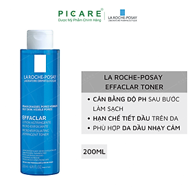 Nước cân bằng giàu khoáng dành cho da dầu La Roche Posay Effaclar Astringent Lotion 200ml