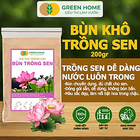 Mua Bùn Khô Trồng Hoa Sen Greenhome  Gói 200gr  Phù Hợp Cây Thuỷ Sinh  Ngập Nước  Cho Hoa To  Lâu Tàn  Tốt Lá