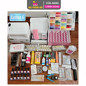 Combo Phụ Kiện Nail Cao Cấp Số 6 - Bộ Phụ Kiện Làm Nail Đầy Đủ Máy Hơ T8, Máy Mài Us801, Sơn Very Good Nail Phương Miu