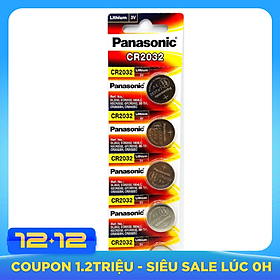 Vỉ 5 Viên Pin CR2032 Panasonic ( CR-2032/5BE x 1 Vỉ ) Lithium 3 V