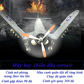 Đồ chơi mô hình lắp ghép 4D máy bay chiến đấu CORSAIR phiên bản trên tàu sân bay nhựa ABS an toàn
