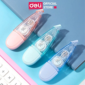 Bút xóa băng 6M cao cấp Deli - Xóa sạch phủ kín khô nhanh, có thể viết đè lên ngay - Băng kéo cho học sinh, văn phòng