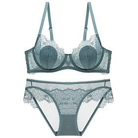 Bộ Đồ Lót Nữ Ren Mềm Có Gọng Đệm Lót Mỏng Sexy Quyến Rũ Định Hình Và Nâng Ngực Dành Cho Ngực Lớn, Áo Lót Không Đệm  S398
