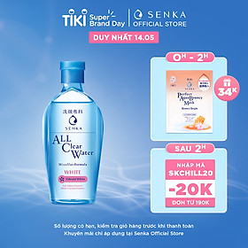 Nước tẩy trang SENKA A.L.L. CLEAR WATER Micellar Formula White 230ml
