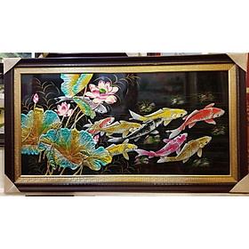 Mua TRANH SƠN MÀI ĐẮP NỔI THẾP VÀNG BẠC - VẠN SỰ HANH THÔNG