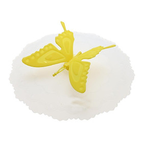 Gobestart Butterfly Silicone Leakproof Coffee Mug Suction Lid Cap Airtight Seal Cup Cover