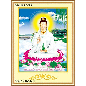 Mua Tranh thêu chữ thập PHẬT QUAN ÂM 53461 (38x51cm)