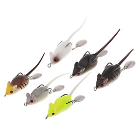6pcs Mouse Fishing Lure Topwater Rat Lure