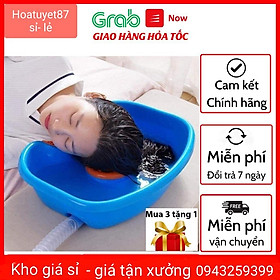 Chậu gội đầu tiện ích tại giường,tại nhà dùng cho người già,trẻ em,bà bầu chất liệu nhựa cao cấp