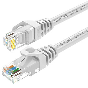 Shanze (SAMZHE) six types of cable CAT6 Gigabit high-speed network line indoor and outdoor 8-core network cable Category 6 computer TV router cable GRE-6020 white 2 meters