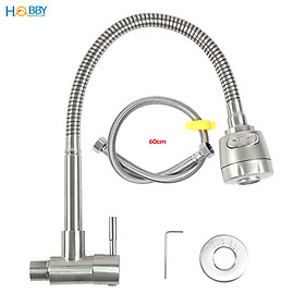 Mua Vòi rửa bát gắn tường inox 304 tăng áp dòng lạnh Hobby Home Decor XGT1