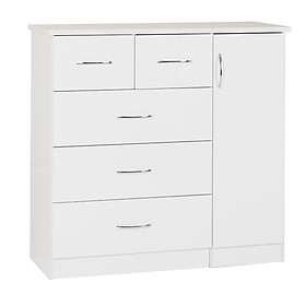 Mua EDLE  Tủ 4 tầng 5 ngăn kéo kèm ngăn treo đồ DRA_234  110x40x75cm