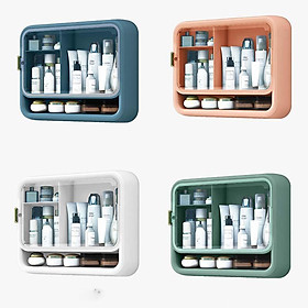 Mua Tủ treo tường - Kệ để đồ trang điểm gắn tường hình chữ nhật bằng nhựa cao cấp - Tủ thuốc gia đình tiện lợi