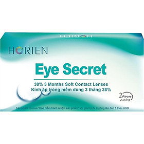 [Một cặp] Kính Áp Tròng Trong Suốt Dùng 3 Tháng Eye Secret KT3T 