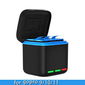 Đa năng cho GoPro Hero 10 9 Đen Bộ sạc pin 3 kênh có màn hình Cáp sạc cho các phụ kiện Go Pro Hero 11 Màu sắc: Chỉ Bộ sạc