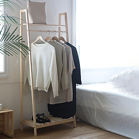 Mua GIÁ TREO ĐỒ HÌNH THANG HÀN QUỐC - LADDER HANGER NATURAL - MÀU GỖ TỰ NHIÊN