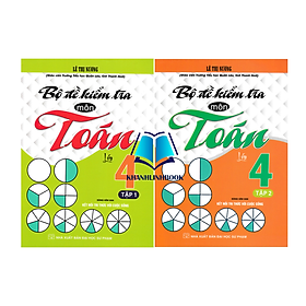 Sách - combo bộ đề kiểm tra môn toán lớp 4 tập 1 + 2