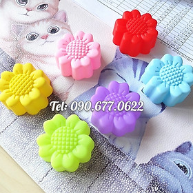 Bộ 10 khuôn silicon 3 lớp làm bánh, rau câu, bánh bông lan, bánh da lợn, bánh Cookie hoa hướng dương – Mã số 1163
