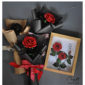 Hoa giấy handmade cao cấp - Red Rose Maypaperflower - hoa giấy nghệ thuật