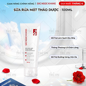 Sữa rửa mặt Thảo Dược Sắc Ngọc Khang 100g không gây khô da, Sạch Mịn, Sáng Da, Mờ Nám Sạm
