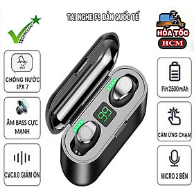 Hình ảnh Tai Nghe Bluetooth Cảm Ứng Cao Cấp Tích Hợp Sạc Dự Phòng 2500mAh + Giá Đỡ Điện Thoại, Bass Cực Hay Và Kháng Nước Tốt F9