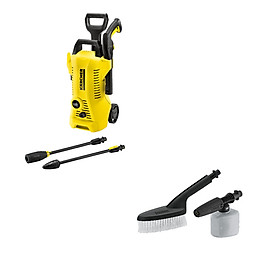 Combo Máy phun rửa áp lực cao Karcher K 2 Full Control BT và bộ đầu chà bình xịt