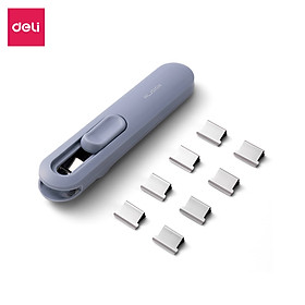 Set kẹp giấy 8 ghim thay thế Deli, kẹp cố định giấy bằng thép không gỉ, kẹp tài liệu hồ sơ văn phòng chắc chắn tái sụng
