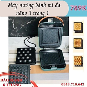 Mua Máy nướng bánh mì đa năng 3 khuôn  làm bánh waffle  bánh sanwich và làm bánh tổ ong