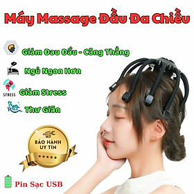 Máy Massage Đầu, Máy Mát Xa Đầu Giảm Đau Đầu, Căng Thẳng, Mệt Mỏi, Máy Mátxa Đầu Giúp Lưu Thông Máu, Máy Rung Đầu Thư Giãn & Giảm Stress, Ngủ Ngon Giấc Hơn