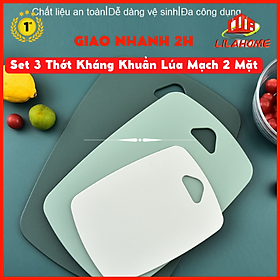 Mua Set 3 Thớt Kháng Khuẩn Lúa Mạch 2 Mặt  Bộ 3 Thớt Kháng Khuẩn Đa Năng - Hàng Chính Hãng