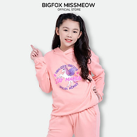 Bộ bé gái BIGFOX - MISS MEOW thu đông  size đại, bộ dài tay cho bé phong cách Hàn Quốc in Ngựa STAY MAGICAL 26 - 50 kg