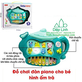 Mua Đàn Organ Phát Nhạc - Đồ chơi Đàn piano hình thú có đèn đáng yêu cho bé