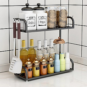 Kệ Gia Vị Nhà Bếp INOX Cao Cấp SPEVI - Loại Để Bàn Hoặc Treo Tường 2 in 1,Để Đồ Dùng Nhà Bếp Gọn Gàng, Có Thể Dán Không Cần Phải Khoan Tường - Hàng Chính Hãng