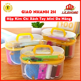 Hộp Kim Chỉ May Vá Quần Áo Xách Tay Mini Đa Năng - Hàng Chính Hãng