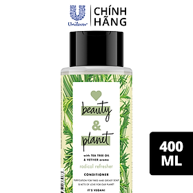 Dầu Xả Love Beauty & Planet Radical Refresher Dưỡng Tóc Sạch Sâu, 100% Tinh Dầu Tràm Trà Úc & Hương Cỏ Vetiver 400ml