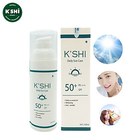 Kem Chống Nắng K'shi Bảo Vệ Tối Ưu, Nâng Tông Tự Nhiên Và Dưỡng Trắng Da Với SPF 50+ PA+++ 60ml