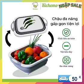 Mua Thớt kèm chậu Chậu gấp gọn thông minh đa năng Kichemo – TKC đồ dùng nhà bếp