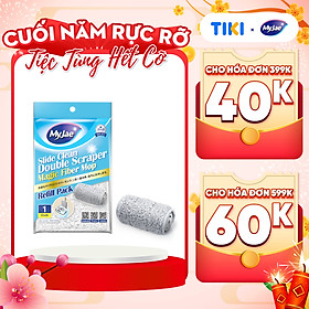 (Chọn Loại) Bông Lau Thay Thế MyJae Sợi Microfiber Dành Cho Cây Lau Nhà Tự Vắt 2 Ngăn 33cm x 12cm