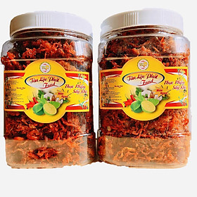 1KG - COMBO 2 HŨ THỊT KHÔ BÒ DẠNG SỢI TÂN LỘC PHÁT - DÙNG TRỘN GỎI