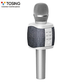 Micrô Karaoke không dây TOSING 027 Loa Bluetooth 2 trong 1 Hát & Ghi âm Cầm tay Đầu máy KTV di động cho - Màu xám đậm-Màu xám đen